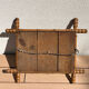 Turned wooden mirror bamboo 30s