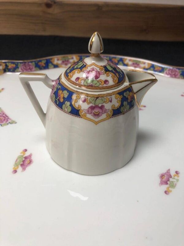 Art Deco Porcelain Tête-à-Tête Set: Boisbertrand Limoges, France