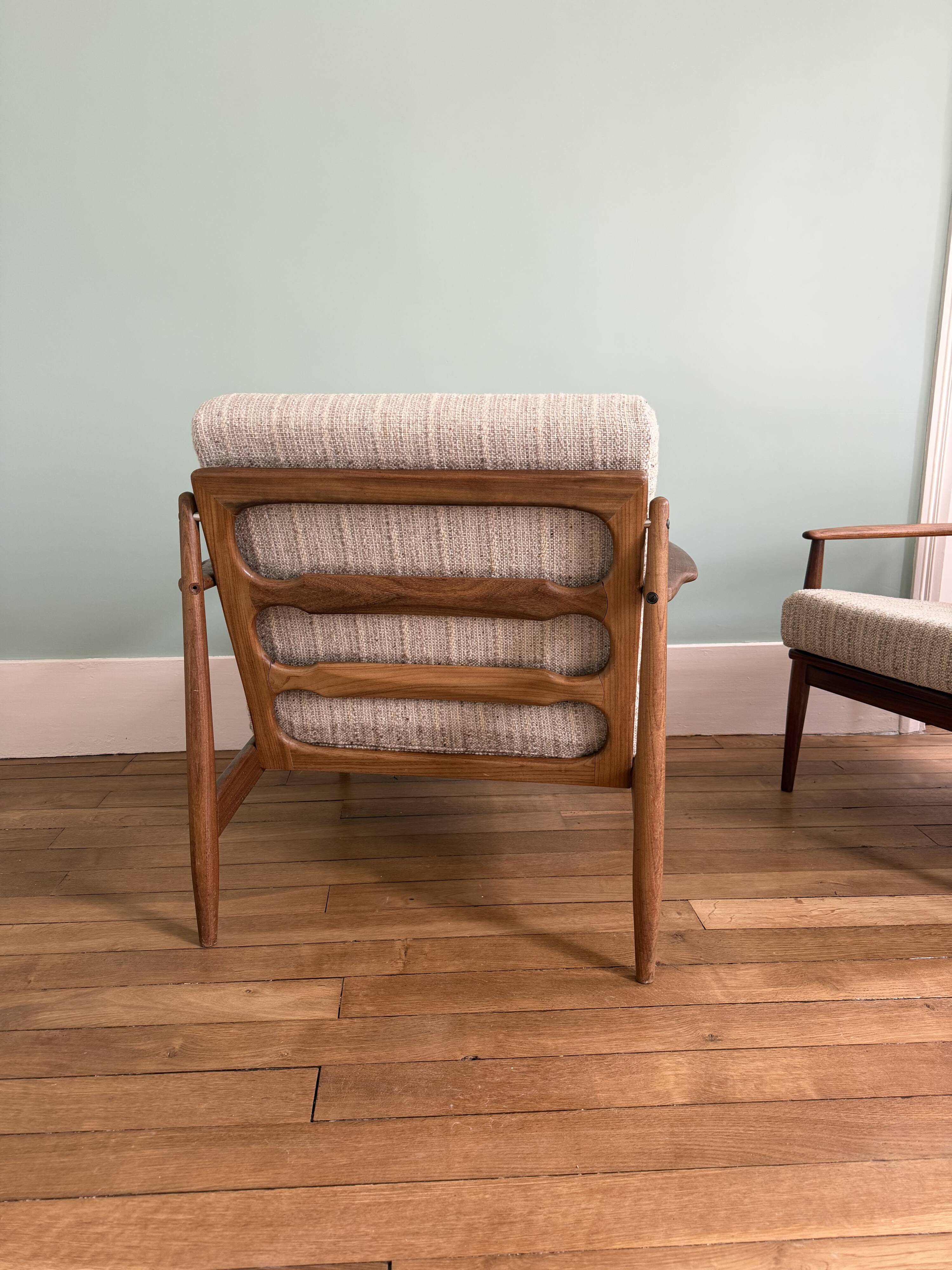 Vintage teak Scandinavian armchair