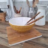 Mustard yellow salad bowl