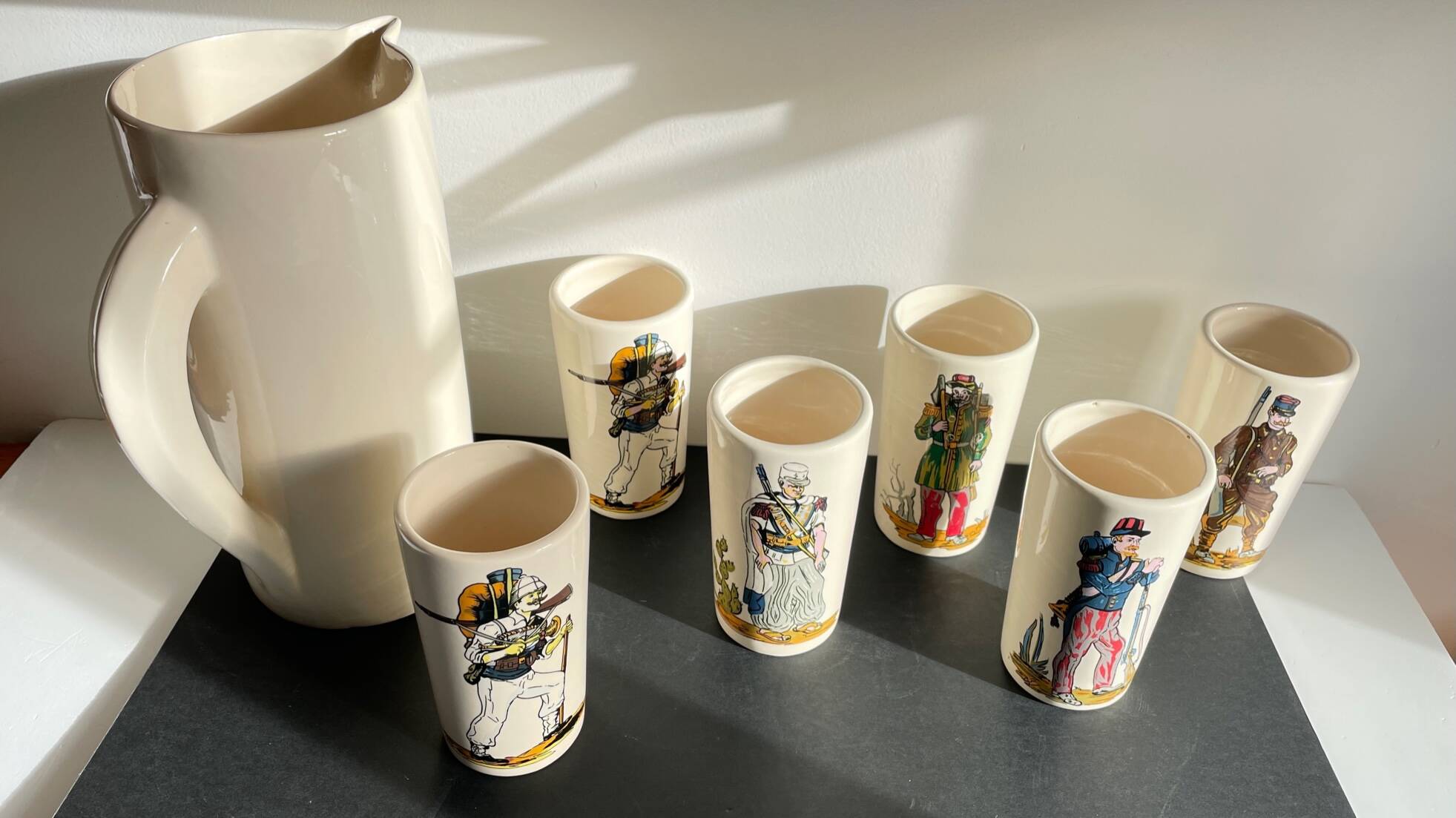 Vintage ceramic orangeade set