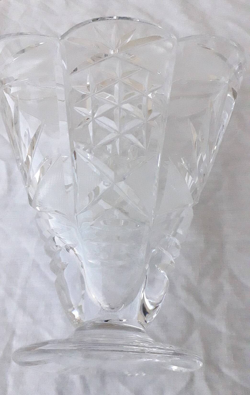 Cut crystal vase