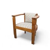 Paire de fauteuils club sculpturaux Art Déco, années 1930