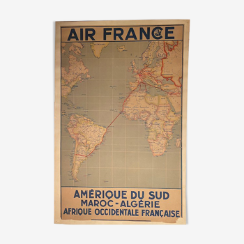 Original poster Air France Réseaux 1938