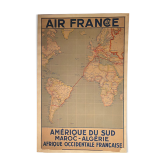 Original poster Air France Réseaux 1938