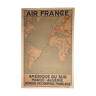 Affiche originale Air France réseaux 1938