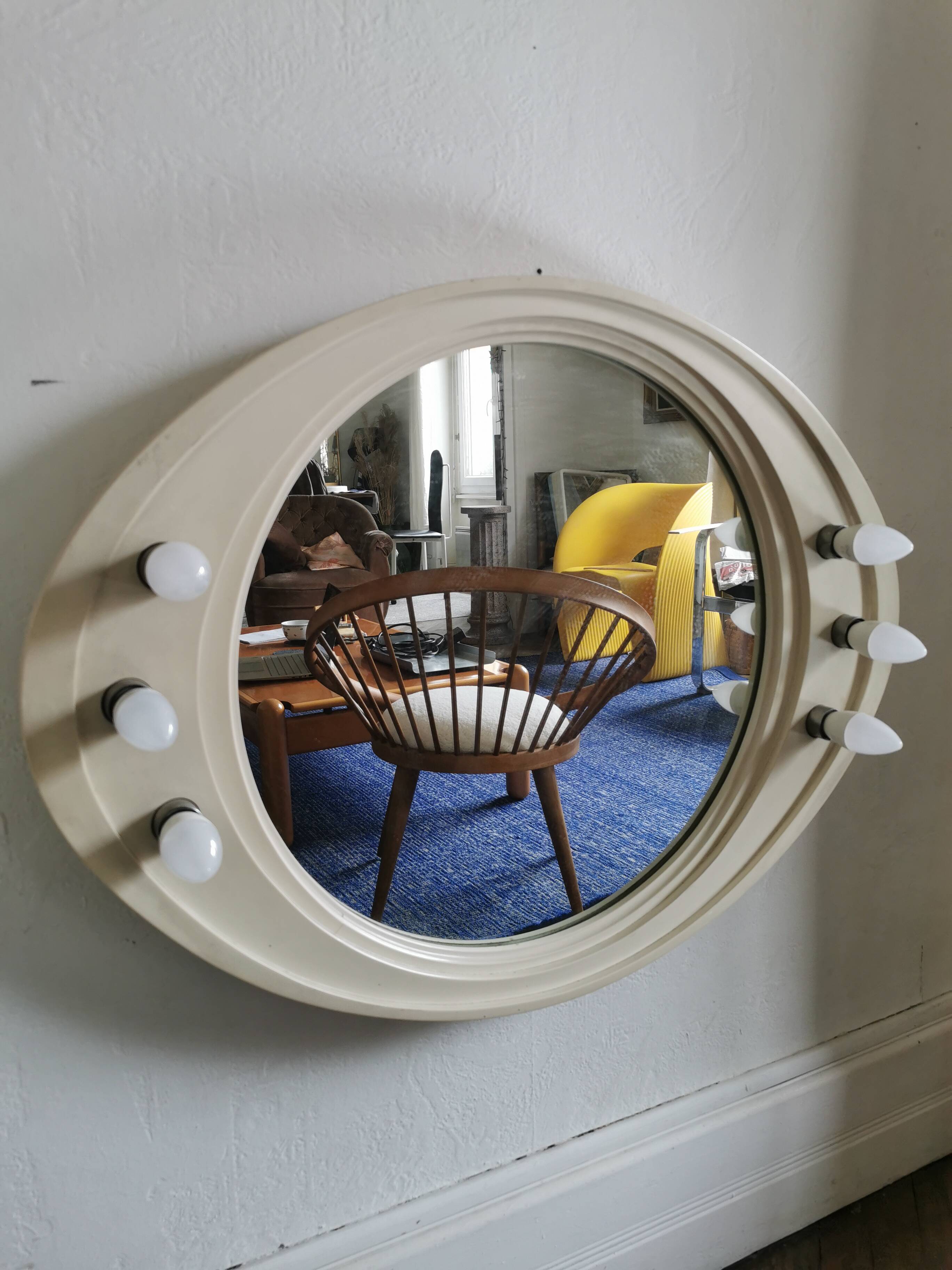 Miroir vintage rétro éclairé