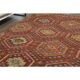 1970s Vintage Turkish Oushak Handmade Wool Cotton Red Area Rug 169x280