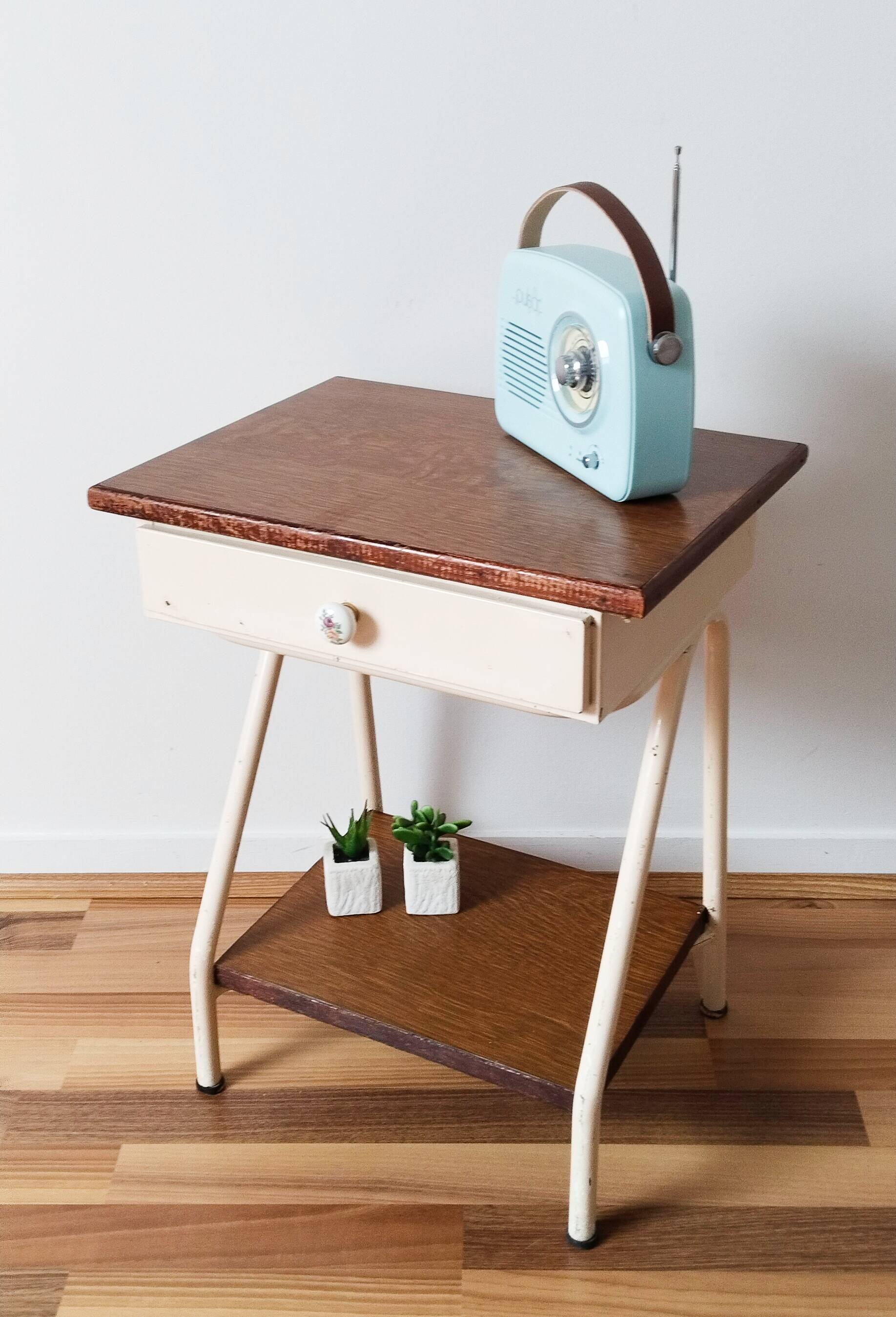 Bedside table, boarding school bedside table, night table