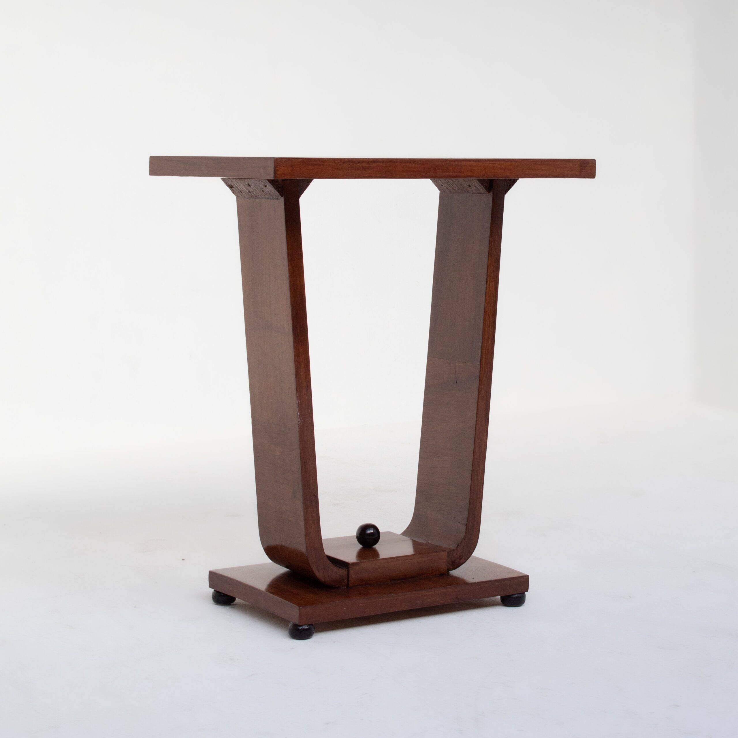 Art Deco console table in walnut