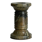 Veined green marble candlestick