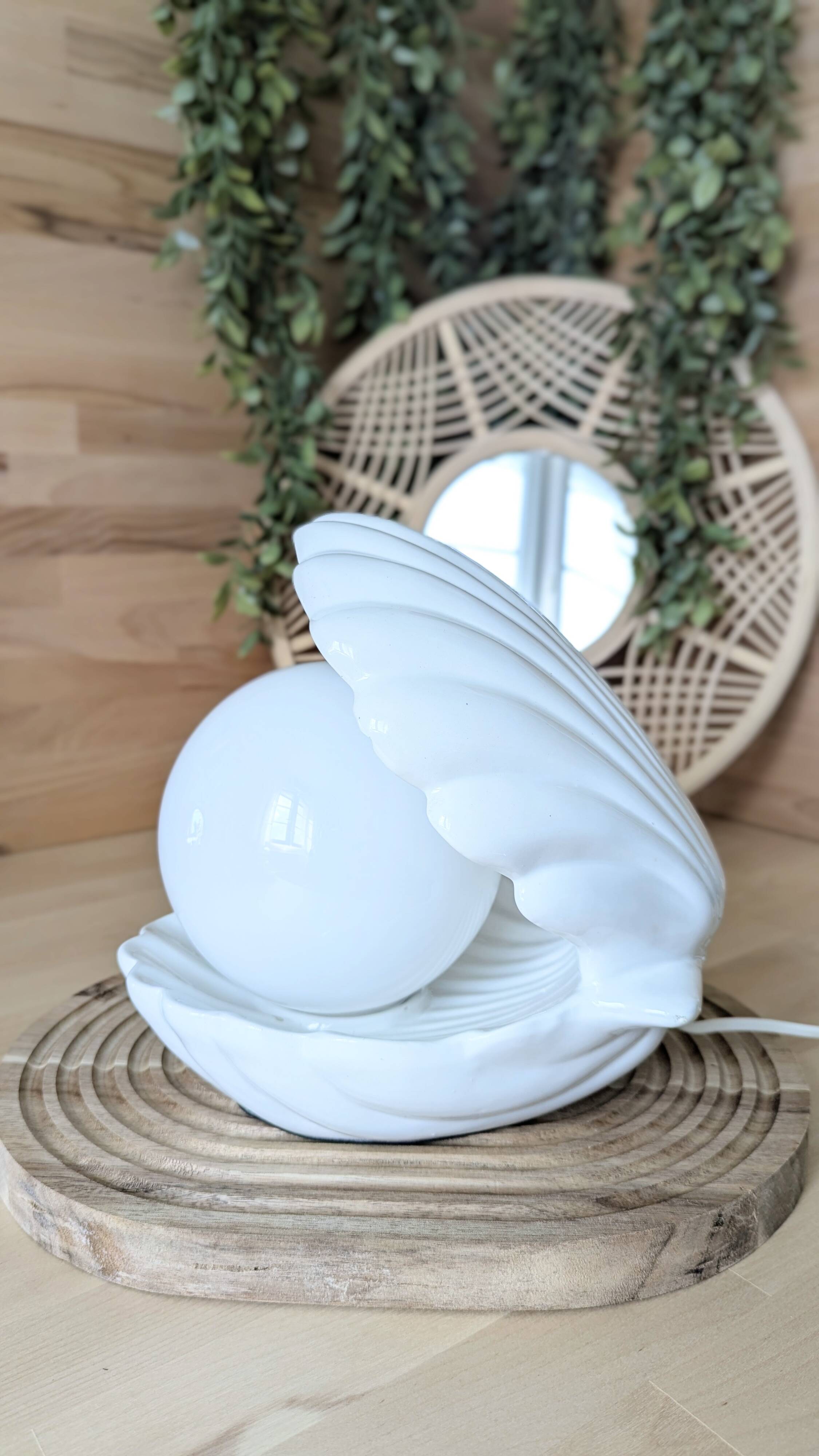 Lampe coquillage vintage