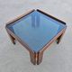 MCM coffee table in walnut and smoked glass by Afra and Tobia Scarpa, 1960s