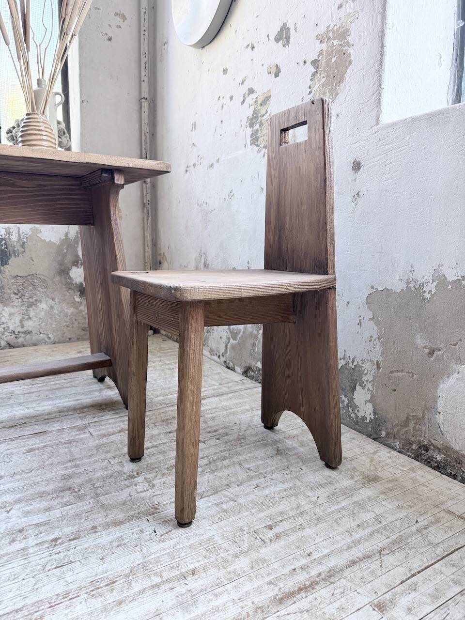 Brutalist office chair set from the 1950s.