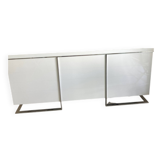 Buffet contemporain laque blanc (animovel)