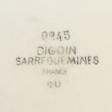 Antique digoin sarreguemines earthenware pie dish