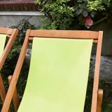 Set of two yellow Chilean chairs