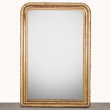 Large 19th c louis philippe mirror with wavy frame 118x171cm