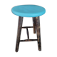 Tabouret bois assise relookée pieds patinés dp 0522041