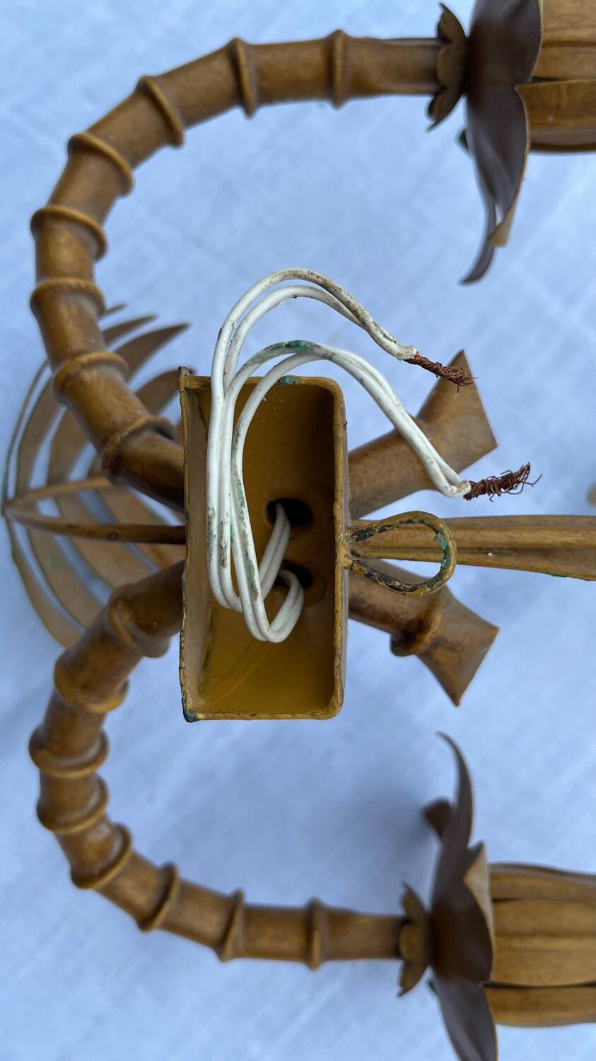 Pair of metal wall lights from the 60s/70s