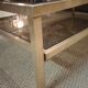 Brass coffee table and smoked glass