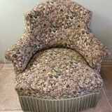 Fauteuil crapaud fleuri
