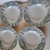 6 deep plates in Saint Amand earthenware, Persian model