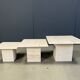Tables gigognes en travertin vintage ou tables d'appoint, années 1970