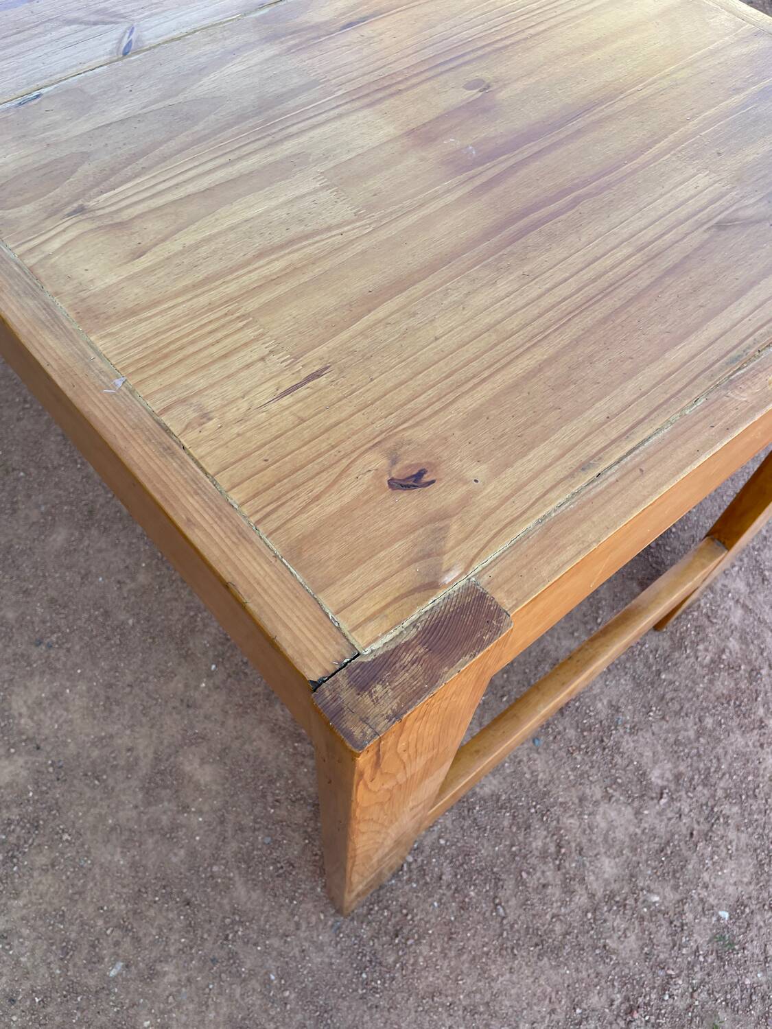 Charlotte Perriand dlg pine table from the 60s