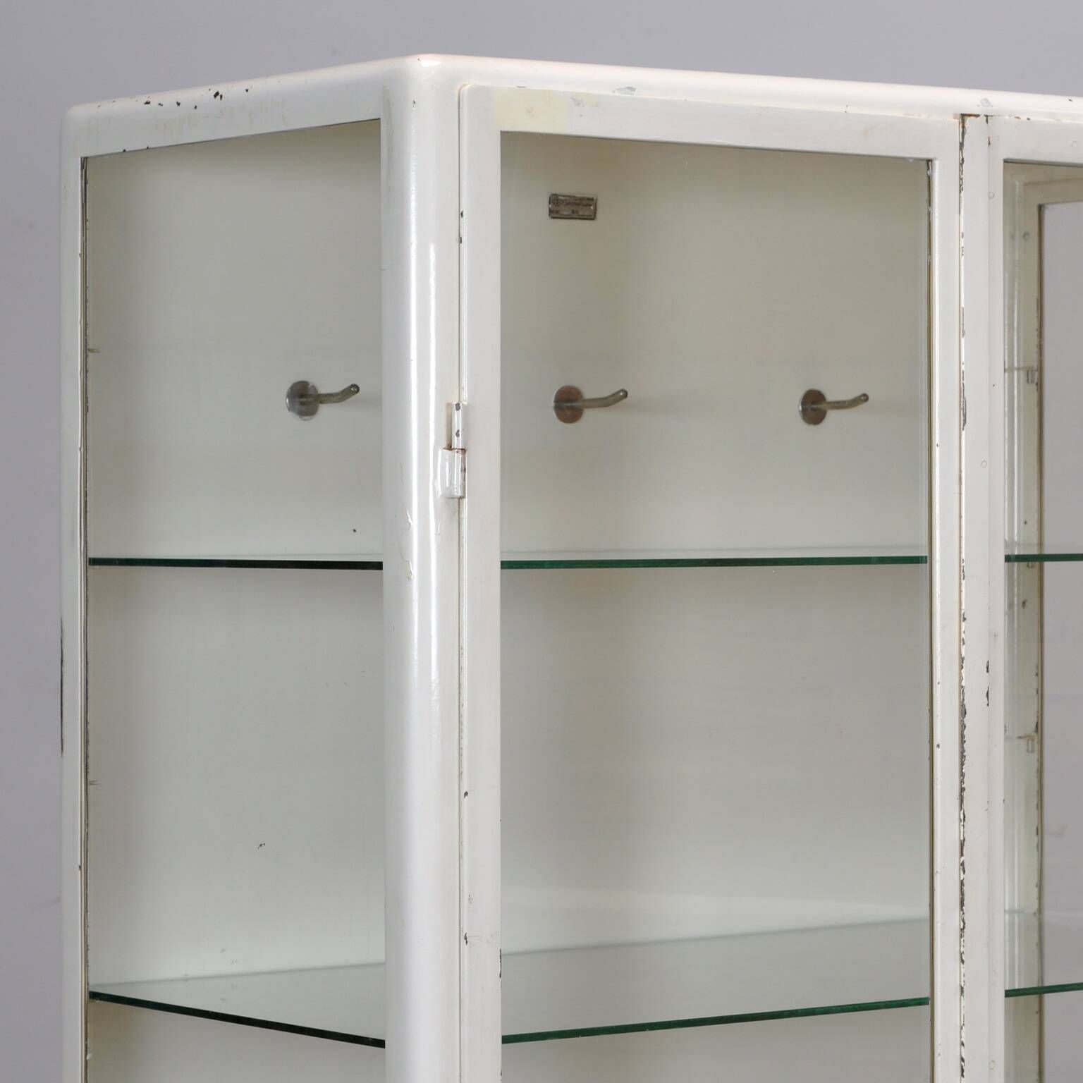 Vintage Steel And Glass Medical Cabinet, 1960s