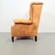 Vintage Sheepskin Leather Wing-Back Chair, 1970s
