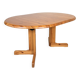 Oval extendable pine dining table in Danish style