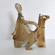 Cavalier en grès vintage, 1970