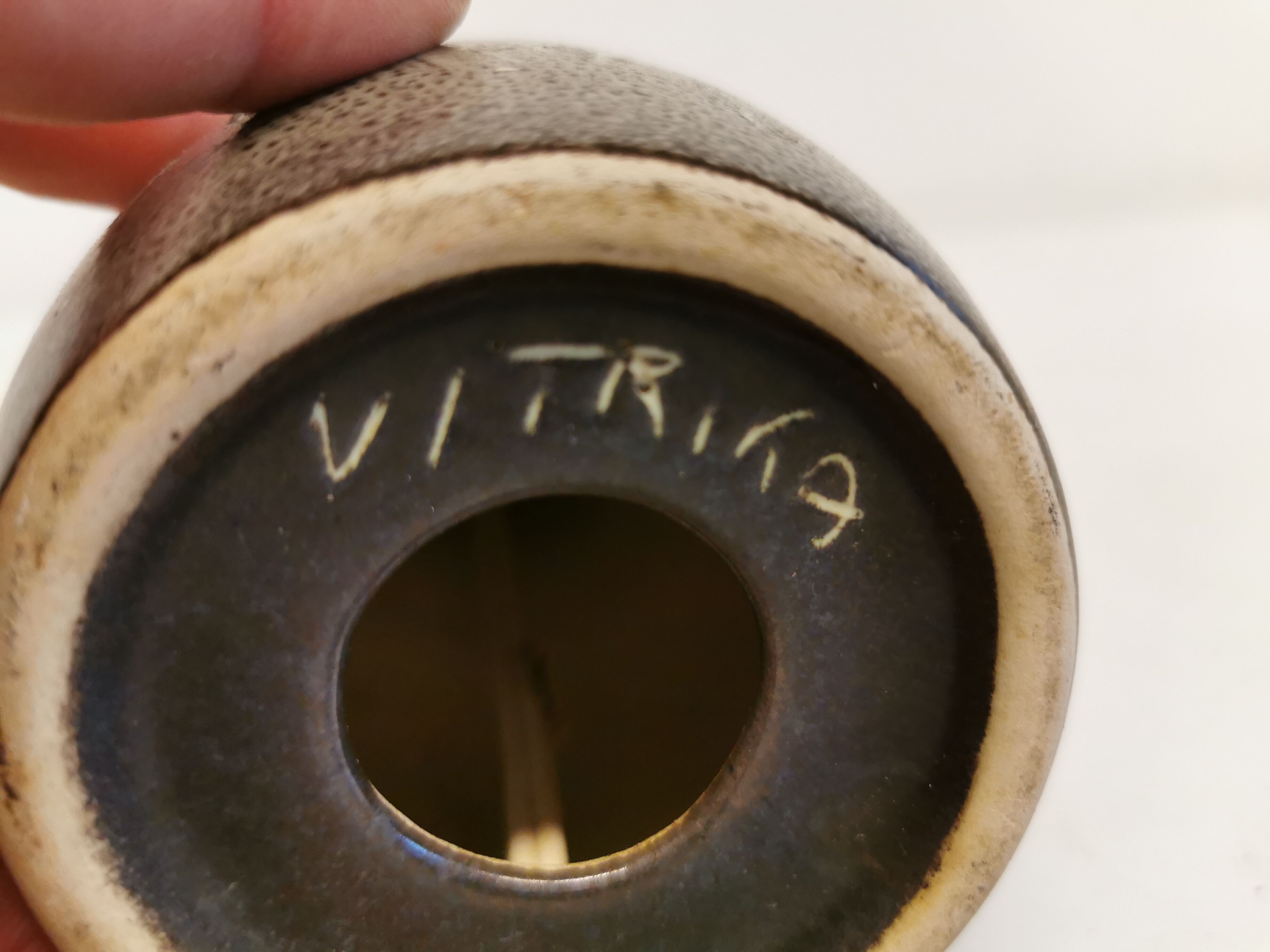 Ceramic table lamp, made by Danske Vitrika in the 1960-1970s