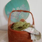 Asian woven bamboo basket