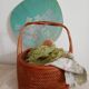 Asian woven bamboo basket