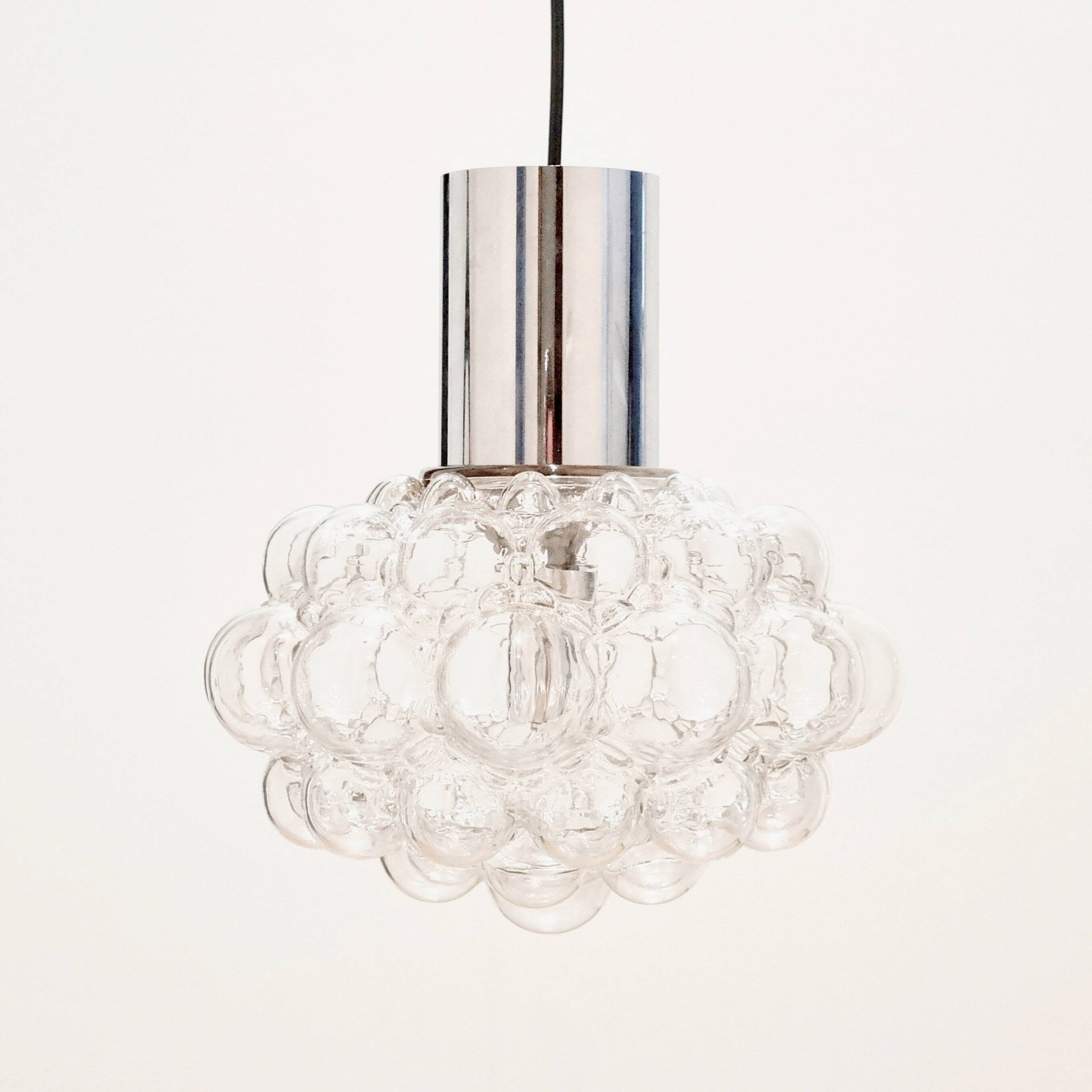 Large Mid-Century Bubble Glass Ceiling Light - H.Tynell for Limburg, 1960s
