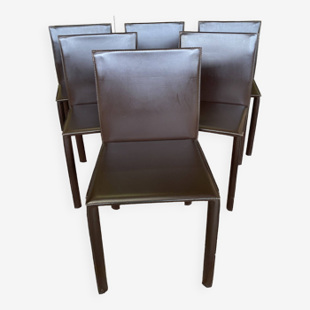 chaises cuir ligne Roset