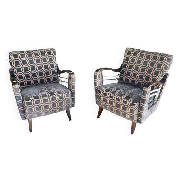 Paire de fauteuils mid century ,français années 50