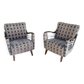 Pair of mid-century armchairs, French 1950s.