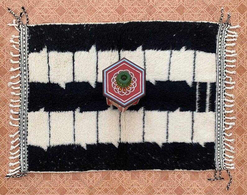 Handmade Beni Mrirt rug, size 160 x 250 cm