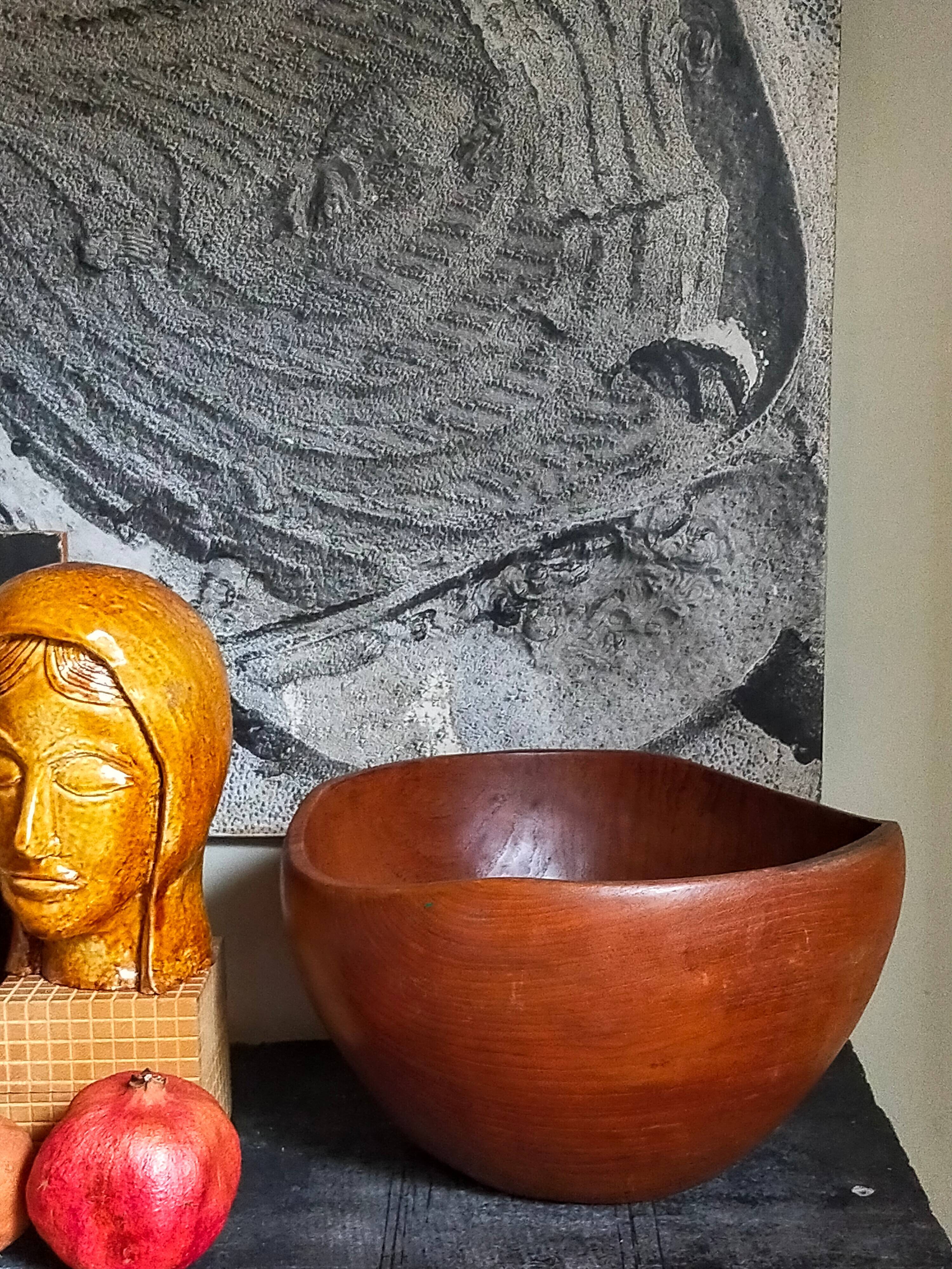 Solid wood cut bowl XXL freeform
