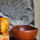 Solid wood cut bowl XXL freeform