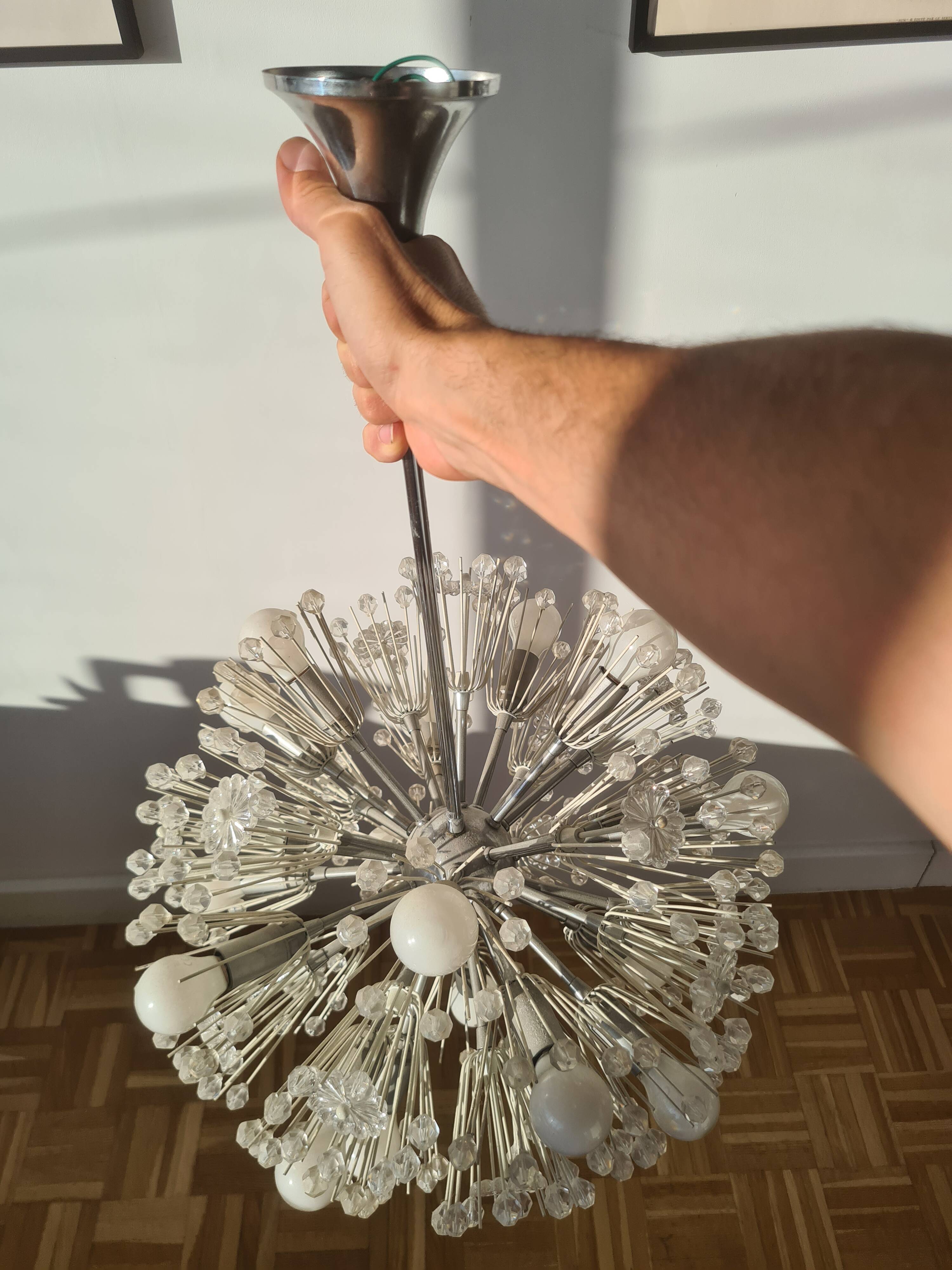 "Dandelion" or "Sputnik" chandelier, 1950s, designed by Emil Stejnar