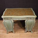 Venetian lacquered and painted writing desk from the 20th century