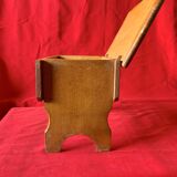 Old small stool - footrest with solid wood chest