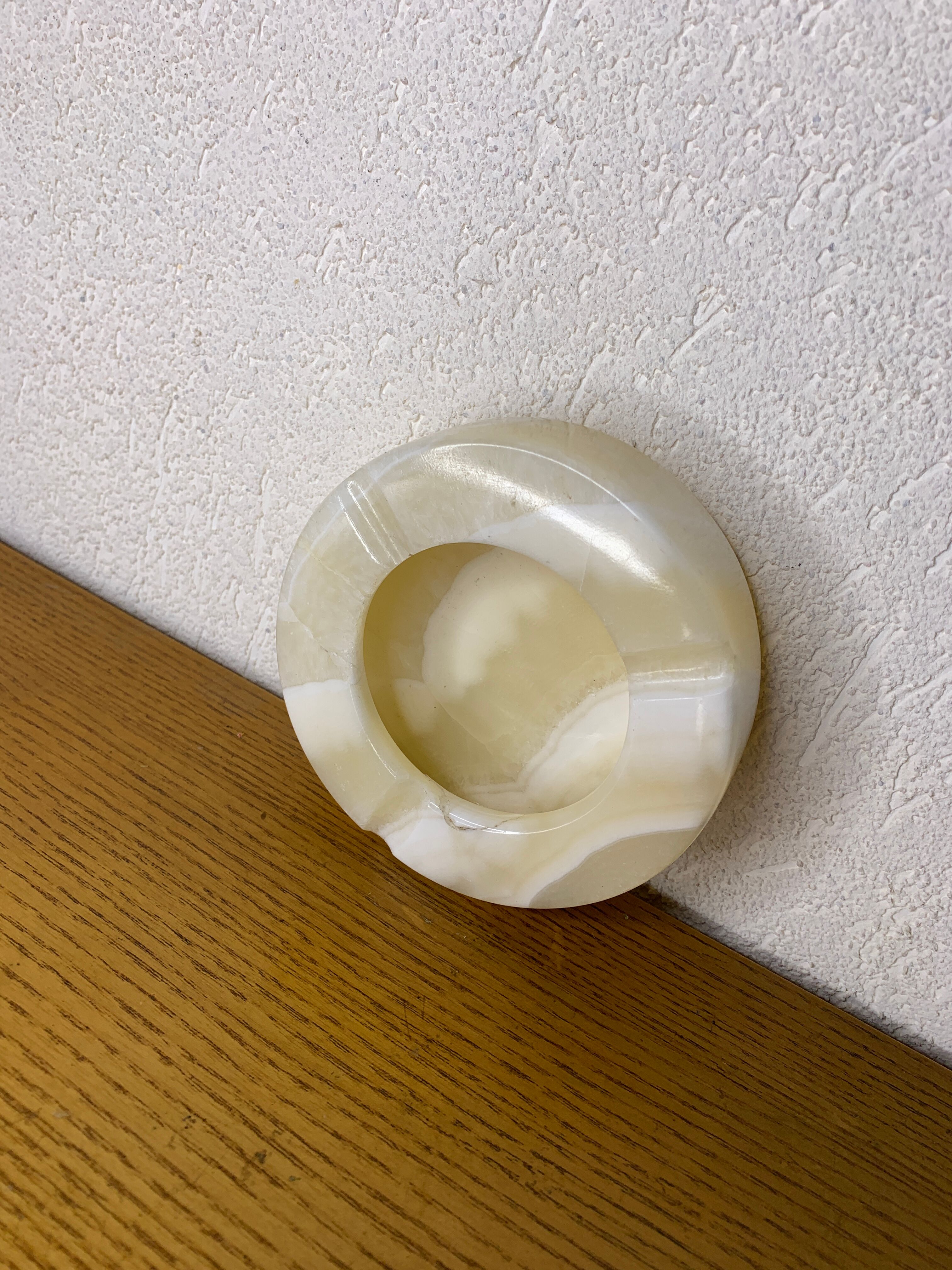 Vintage white marble ashtray