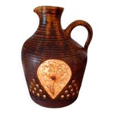 Authentic table lamp / night light in stoneware shaped like a jug.