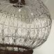 Decorative bird cage of iron and wood