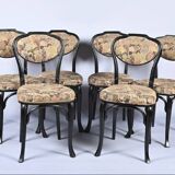 Suite de 6 chaises bistrot jacob  et josef kohn noires